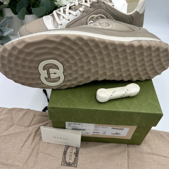 Men’s Gucci Mac 80 Dune Color Way low top sneakers size 13 made in Italy - Picture 10 of 11